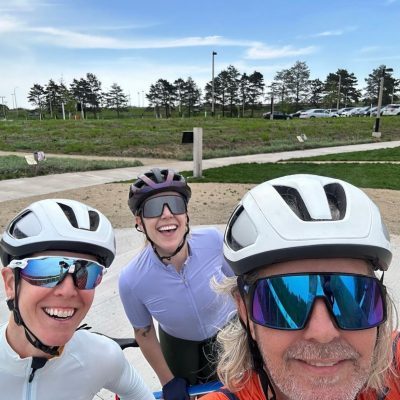 Fix Coaches Sophie St-Jacques, Larry Foss & Katie Otte riding in Minneapolis