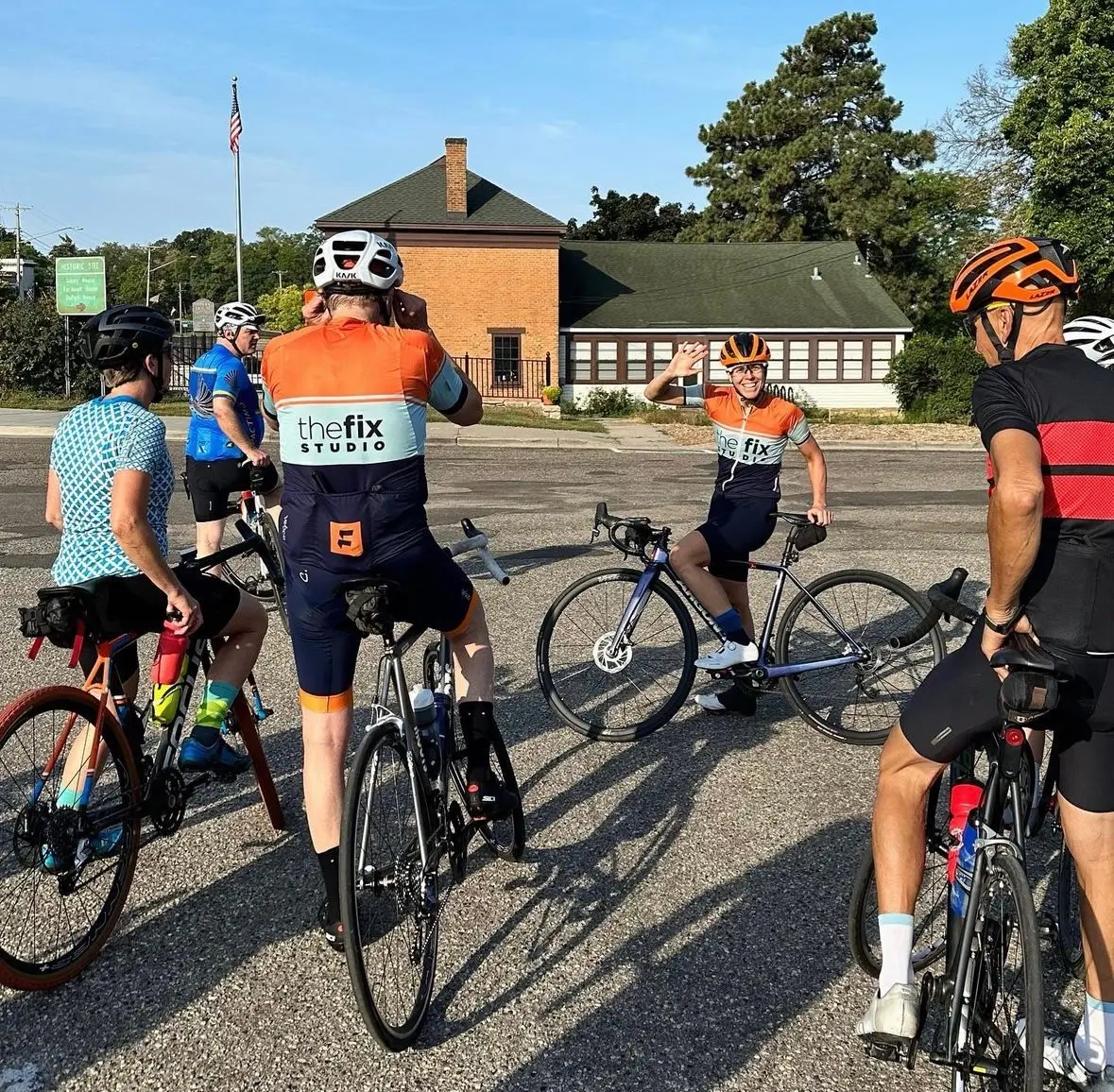 Sophie St-Jacques and friends riding in Minneapolis